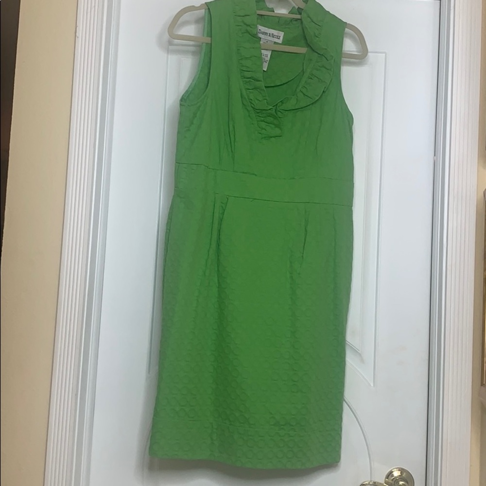 Stunning Green 💯 % Cotton Dress 👗 size 14